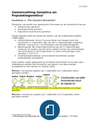 Samenvatting Genetica Hoofdstukken 1, 2, 3, 4, 6, 11, 14, 16, 17, 18 vanuit Introduction To Genetical Analysis en informatie uit hoorcolleges