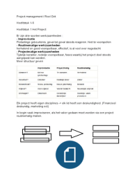 Project management samenvatting 