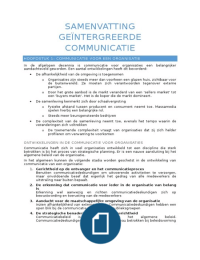 Samenvatting "Geïntegreerde Communicatie"