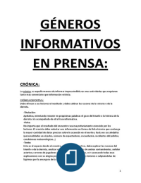 Lote Géneros Informativos en Prensa + Estadística aplicada a la comunicación