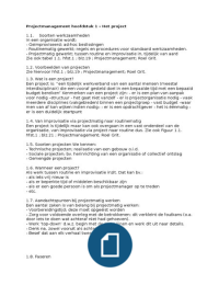 Projectmanagement (Roel Grit) samenvatting H1 t/m H6