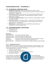 Tentamen samenvatting Overheidsfinanciën 