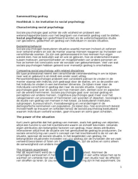 Gedrag 1: Inleiding Gedrag. Social Psychology. Gilovich, Keltner, Chen & Nisbett (2013).