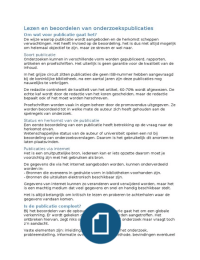 Lezen en beoordelen van onderzoekspublicaties HO 1 - 5