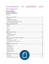 Foundations of Sensations and Perception - Mather