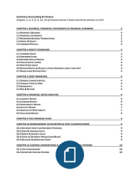 Samenvatting Accounting and Finance (Jansen)