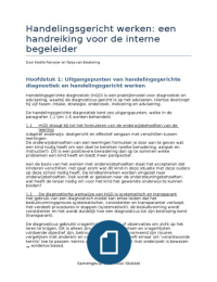 Handelingsgericht werken: handreiking voor interne begeleider, Hfd 1 t/m 8