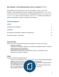 Samenvatting bijzondere vormen van mediation