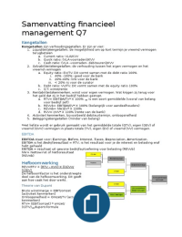 Samenvatting Financieel management Q7