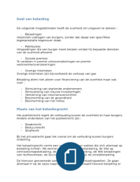 Belastingrecht 1 Hoofdstuk 1, 3.1 t/m 3.8, 5.1 t/m 5.8, 6.1 en hoofdstuk 7 en 8.