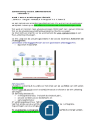 Samenvatting Recht blok 3 - Sociale Zekerheid - Deeltoets 2