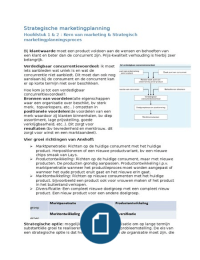 Samenvatting strategische- en tactische marketing