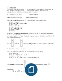 Samenvatting theorie Matrix Algebra 1