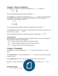 Summary Introduction Statistics