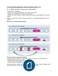 Samenvatting consumentengedrag blok 3.3