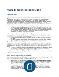 samenvatting alle 9 taken leren en geheugen