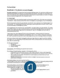 Psychopathologie Hoofdstuk 1,2,3,4,5,7,8,9,10,11,17,18 en 20.