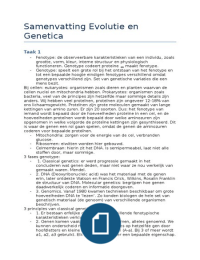 Samenvatting Evolutie en Genetica