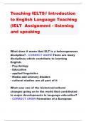 Teaching IELTS// Introduction  to English Language Teaching  (IELT Assignment - listening  and speaking