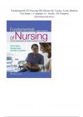 Test Bank for Fundamentals of Nursing 9th Edition By Taylor, Lynn, Bartlett