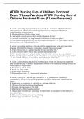 ATI RN Nursing Care of Children Proctored  Exam (7 Latest Versions ATI RN Nursing Care of Children Proctored Exam (7 Latest Versions)     