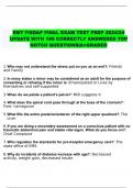 EMT FISDAP FINAL EXAM TEST PREP 2024/24 UPDATE WITH 199 CORRECTLY ANSWERED TOP NOTCH QUESTIONS|A+GRADED