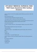 ATI ADULT MEDICAL SURGICAL NGN TEST Exam Questions With Verified Answers.