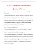 ECO201: Principles of Macroeconomics Question & Answers