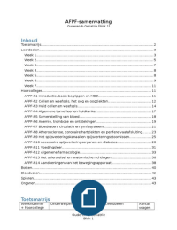 AFPF Ouderen & Geriatrie - Uitwerkingen hoorcolleges en leerdoelen 