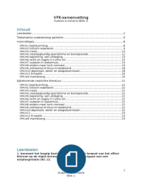 VPK Ouderen & Geriatrie - Uitwerking hoorcolleges en leerdoelen