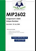 MIP2602 Assignment 3 (QUALITY ANSWERS) 2024