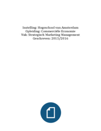 Strategisch Marketing Management