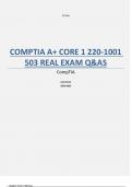COMPTIA A+ CORE 1 220-1001 503 REAL EXAM Q&AS