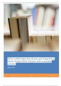 WGU C494 Data Structures and Algorithms Study Guide 2024 Version with complete solution