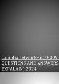 comptia network+ n10-009 |298 QUESTIONS AND ANSWERS WELL EXPALAIN| 2024