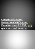 CompTIA N10-007 Network+ Certification Exam |Version- 9.0| 355 questions and answers