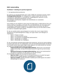 Samenvatting Management & Organisatie 