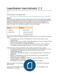 Financieel management & Marketingcommunicatie 2.2