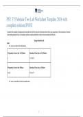 PSY 375 Module Two Lab Worksheet Template 2024 with complete solution;SNHU