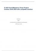 IT 625 Final Milestone Three Project Charter Draft 2024 with complete solution