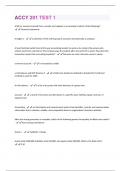ACCY 201 TEST 1  QUESTIONS & ANSWERS VERIFIED 100% CORRECT, GRADED A+