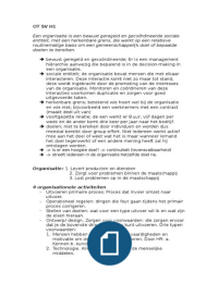 Organisatietheorie Samenvatting II