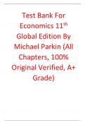 Test Bank for Economics 11th Global Edition By Michael Parkin (All Chapters, 100% Original Verified, A+ Grade) 