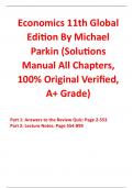 Solutions Manual for Economics 11th Global Edition By Michael Parkin (All Chapters, 100% Original Verified, A+ Grade) 