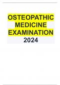 OSTEOPATHIC MEDICINE EXAMINATION 2024