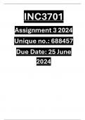 INC3701 ASSIGNMENT 3 2024 ANSWERS