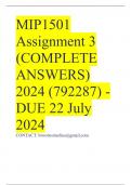 MIP1501 Assignment 3 (COMPLETE ANSWERS) 2024 (792287) - DUE 22 July 2024