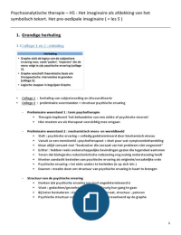 Psychoanalytische therapie ( PAT ) : H5 - het imaginaire tussen het reële en symbolische ( = les 5 )