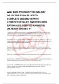 WGU D333 ETHICS IN TECHNOLOGY  OBJECTIVE EXAM 2024 WITH  COMPLETE QUESTIONS WITH  CORRECT DETAILED ANSWERS WITH  RATIONALES (VERIFIED ANSWERS)  |ALREADY GRADED A+