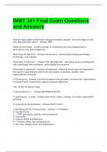  INMT 341 Final Exam Questions and Answers 